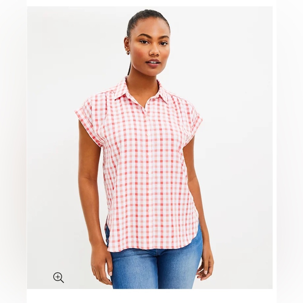 NWT Loft Plaid Dolman Eveyday Shirt. Size small.